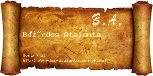 Bárdos Atalanta névjegykártya